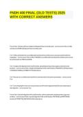 FNDH 400 FINAL &lpar;OLD TESTS&rpar; 2025 WITH CORRECT ANSWERS&period;