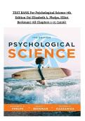 Test Bank Psychological Science 7th Edition By Elizabeth A&period; Phelps&comma; Elliot Berkman&comma; Michael Gazzaniga UPDATED 2026