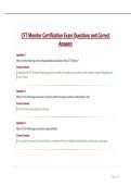 CFT Monitor Certification Exam Questions and Correct Answers