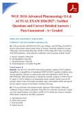 WGU D116 Advanced Pharmacology OA & ACTUAL EXAM 2026&sol;2027 &vert; Verified Questions and Correct Detailed Answers &vert; Pass Guaranteed - A&plus; Graded