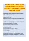 BON Quiz &lpar;Nursing&rpar; &ndash; EXAM 2025&sol;2026 Complete Questions & Correct Detailed Answers &vert;&vert; 100&percnt; Guaranteed Pass &vert; Recent Version