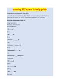 Nursing 112 Exam 1 Study Guide &ndash; EXAM 2025&sol;2026 Complete Questions & Correct Detailed Answers &vert;&vert; 100&percnt; Guaranteed Pass &vert; Recent Version