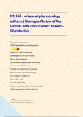 NR 565 - advanced pharmacology midterm &vert; Strategies Review of Key Quizzes with 100&percnt; Correct Answers - Chamberlain 