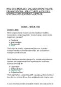 WGU D545 MODULE 1 QUIZ 2026 &vert; HEALTHCARE ORGANIZATIONAL STRUCTURES & POLICIES UPDATES 100&percnt; CORRECT ANSWERS