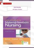 Davis Advantage for Maternal‑Newborn Nursing&colon; Critical Components of Nursing Care &lpar;4th Edition&comma; Durham&comma; Chapman & Miller&rpar; &ndash; Verified Test Bank &lpar;All Chapters&comma; With Questions&comma; Answers & Rationales&rpar;