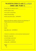 WASTEWATER CLASS 2 OHIO ABC PART 2 QUESTIONS AND ANSWERS 2026