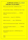 SAMPADA LEVEL 1 THEORY EXAM PREP QUESTIONS AND ANSWERS 2026