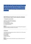  HESI RN Mental Health-Newest Updated Exam Solved with Verified A&plus; Results &lowbar; Mental Health Nursing Comprehensive Predictor&period;pdf
