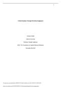 BUSI 710&lowbar; Critical Analysis&lowbar; Strategic Deviation Assignment&vert; With complete solution &vert; UPDATED RATED A&plus;
