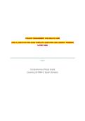 PROJECT MANAGEMENT FOR HEALTH CARE &lpar;PMH-C&rpar; CERTIFICATION EXAM COMPLETE QUESTIONS AND CORRECT ANSWERS LATEST 2026