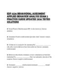 EDF 6226 BEHAVIORAL ASSESSMENT APPLIED BEHAVIOR ANALYSIS EXAM 2 PRACTICE GUIDE UPDATED 2026 TESTED SOLUTIONS