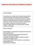 EXAMEN DE PSICOLOGIA DEL DESARROLLO INFANTIL 