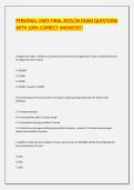 PERSONAL LINES FINAL 2025&sol;26 EXAM QUESTIONS WITH 100&percnt; CORRECT ANSWERS&excl;&excl;