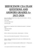 ServiceNow CSA Exam questions and answers GRADED A&plus; 2025-2026