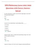 NPS Phlebotomy Latest 2025&sol;2026  Questions with Correct Answers  Solved