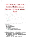 NPS Phlebotomy Exam Latest  2025&sol;2026 Multiple Choices  Questions with Correct Answers  Solved 
