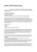 AAPC CPB Practice Exam NEWEST 2026&sol;2027 ACTUAL EXAM COMPLETE QUESTIONS AND CORRECT DETAILED ANSWERS &lpar;VERIFIED ANSWERS&rpar; &vert;ALREADY GRADED A&plus;&vert;&vert;BRAND NEW&excl;&excl;