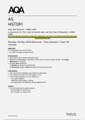 AQA AS HISTORY Italy and Fascism&comma; c1900&ndash;1945 Component 2L The crisis of Liberal Italy and the Rise of Mussolini&comma; c1900&ndash;1926 QP MAY 2025