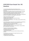 ACHE BOG Exam Sample Test -100 Questions NEWEST 2026&sol;2027 ACTUAL EXAM COMPLETE QUESTIONS AND CORRECT DETAILED ANSWERS &lpar;VERIFIED ANSWERS&rpar; &vert;ALREADY GRADED A&plus;&vert;&vert;BRAND NEW&excl;&excl;