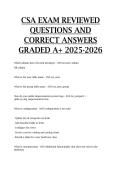 CSA Exam reviewed questions and correct answers GRADED A&plus; 2025-2026