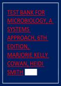 Test Bank For Microbiology&colon; A Systems Approach 6th Edition Marjorie Kelly Cowan&comma;Heidi Smith