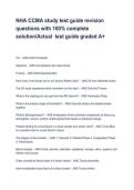 NHA CCMA study test guide revision questions with 100&percnt; complete solution&sol;Actual  test guide graded A&plus;