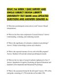 EDUC 750 WEEK 7 QUIZ SURVEY AND SINGLE SUBJECT DESIGN LIBERTY UNIVERSITY TEST BANK 2026 UPDATED QUESTIONS AND ANSWERS GRADED A&plus;