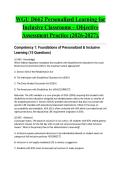 WGU D662 Personalized Learning for Inclusive Classrooms &ndash; Objective Assessment Practice &lpar;2026-2027&rpar;&period;