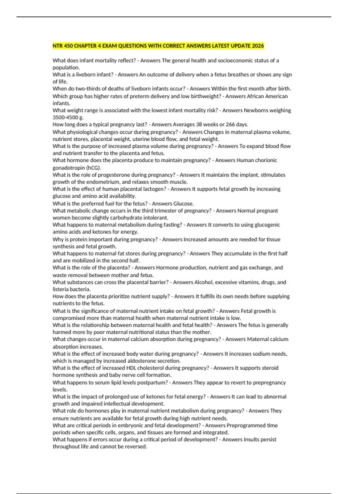 NTR 450 CHAPTER 4 EXAM QUESTIONS WITH CORRECT ANSWERS LATEST UPDATE ...