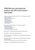CCMA NHA exam study guide test questions with 100&percnt; correct answers latest update 