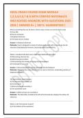 EXCEL CRASH COURSE EXAM MODULE 1&comma;2&comma;3&comma;4&comma;5&comma;6&comma;7 & 8 WITH CERIFIED RATIONALES AND REVISED ANSWERS WITH QUESTIONS 2025 -2026 &vert; GRADED A&plus; &vert; 100 &percnt;  GUARANTEED &vert; 