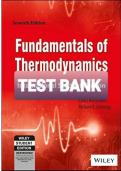 Exam &lpar;elaborations&rpar; TEST BANK FOR Fundamentals of Thermodynamics 7th Edition By Claus Borgnakke&comma; Richard E&period; Sonntag &lpar;Solution Manual&rpar;