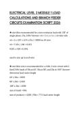 ELECTRICAL LEVEL 3 MODULE 1 LOAD CALCULATIONS AND BRANCH FEEDER CIRCUITS EXAMINATION SCRIPT 2026