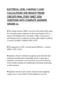 ELECTRICAL LEVEL 3 MODULE 1 LOAD CALCULATIONS AND BRANCH FEEDER CIRCUITS FINAL STUDY SHEET 2026 QUESTIONS WITH COMPLETE ANSWERS GRADED A&plus;