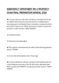 EMERGENCY DEPARTMENT RN A PROPHECY EXAM FINAL PREPARATION MANUAL 2026