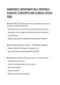EMERGENCY DEPARTMENT RN A PROPHECY EXAM KEY CONCEPTS AND CLINICAL FOCUS 2026