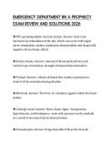 EMERGENCY DEPARTMENT RN A PROPHECY EXAM REVIEW AND SOLUTIONS 2026