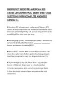 EMERGENCY MEDICINE AMERICAN RED CROSS LIFEGUARD FINAL STUDY SHEET 2026 QUESTIONS WITH COMPLETE ANSWERS GRADED A&plus;