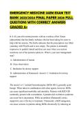 EMERGENCY MEDICINE SAEM EXAM TEST BANK 2023&sol;2024 FINAL PAPER 2026 FULL QUESTIONS WITH CORRECT ANSWERS GRADED A&plus;