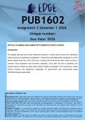 PUB1602 Assignment 2 &lpar;ANSWERS&rpar; Semester 1 2026 - DISTINCTION GUARANTEED