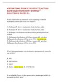 ABDSM Final Exam 2026 Update &ndash; Actual Questions with 100&percnt; Correct Solutions & Rationales Rated A&plus; &lpar;American Board of Dental Sleep Medicine Certification Prep&rpar;