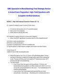 SBB &lpar;Specialist in Blood Banking&rpar; Final Strategic Review & Actual Exam Preparation&colon; High-Yield Questions with Complete Verified Solutions