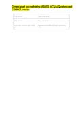 Generic plant access training UPDATED ACTUAL Questions and  CORRECT Answers 
