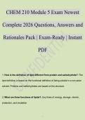 CHEM 210 Module 5 Exam Newest Complete 2026 Questions&comma; Answers and Rationales Pack &vert; Exam-Ready &vert; Instant PDF