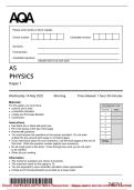 AS Level Physics AQA Paper 1 2025