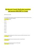 Bio Beyond &ndash; Genetic Replication &vert; Verified Questions and Correct Answers &vert; 2026&sol;2027 A&plus; Grade Edition