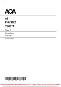 AS Level Physics AQA Paper 1 Mark Scheme 2025