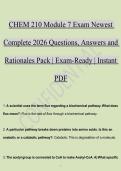 CHEM 210 Module 7 Exam Newest Complete 2026 Questions&comma; Answers and Rationales Pack &vert; Exam-Ready &vert; Instant PDF