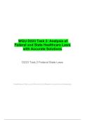 WGU D223 Task 2&colon; Analysis of Federal and State Healthcare Laws with Accurate Solutions