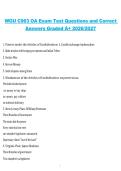WGU C963 OA Exam Test Questions and Correct Answers&comma; American Politics and the U&period;S&period; Constitution&comma; 2026&sol;2027 A&plus; Graded